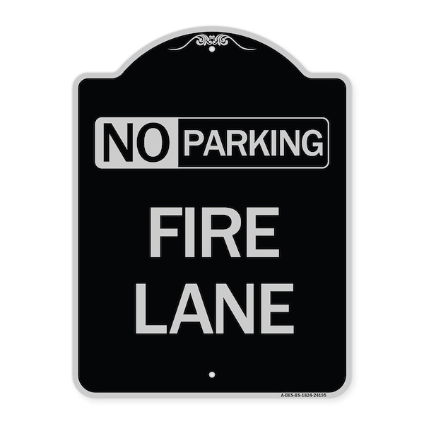 Signmission Delaware No Parking Fire Lane Heavy-Gauge Aluminum Architectural Sign, 24" x 18", BS-1824-24195 A-DES-BS-1824-24195 - main